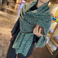 Korean Version of Green Leopard Scarf Winter Long Thick Warm Scarf Shawl for Women