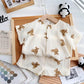 Baby Summer Home Set Yarn Cotton Summer Thin Section Boys and Girls 1-3 Years Old Casual Loose Cute Short-sleeved Cardigan Pajamas Two-piece Set