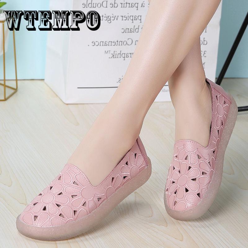 Pair of Shoes Women Genuine Leather Shoes Slip on Women Flat Comfortable Shoes Woman Summer Shoes