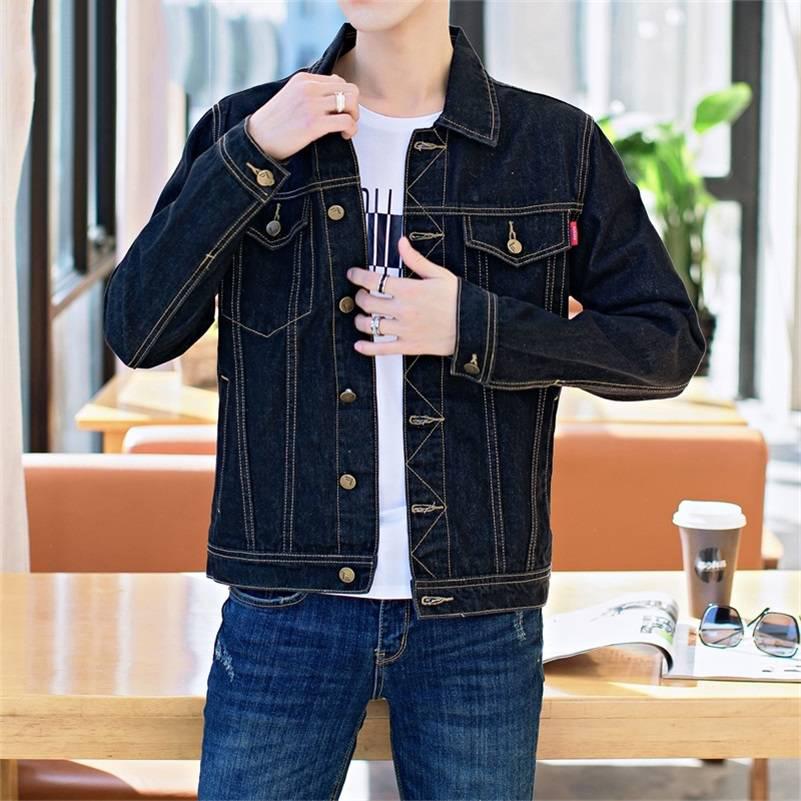 Casual Slim Mens Denim Jacket Plus Size 5XL Bomber Jacket Men High Quality Cowboy Men's Jean Jacket