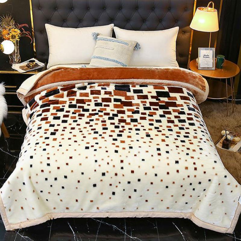 Winter Blankets Thickened Double Raschel Blankets Single Double Blankets To Keep Warm Student Dormitory Single Double Blankets