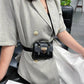 Small Waist Bag Women's Waist Fashion All-match Chest Bag Pin Buckle Belt Decoration Free Perforated Belt Detachable Mini Bag