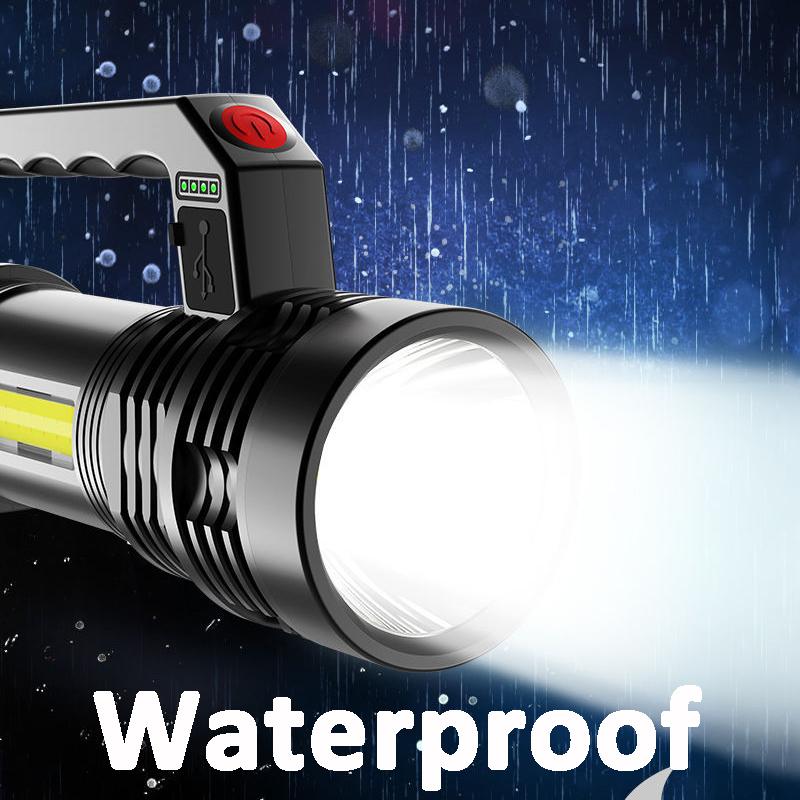 6000LM LED Flashlight Long Shot Use USB Rechargeable Outdoor Camping Lantern P500 Waterproof Searchlight Spotlight Floodlight