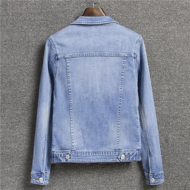 Denim Jacket Women's Autumn and Winter Slim Casual Jeans Jacket Student New Short Top Lapel Classic Denim Coat All Match Jacket