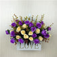 Artificial Flower Artificial Flower Set Hanging Basket Hanging Basket Rose Silk Flower Dining Table Plastic Flower Living Room Interior Decoration
