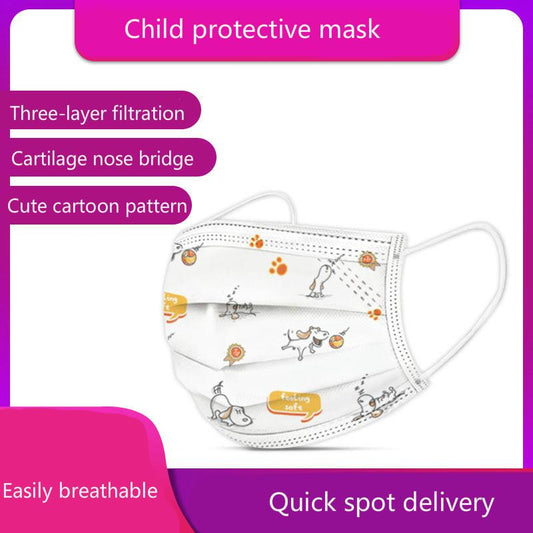 Children disposable masks  3-layer filter hygiene Dust mask ear hooks Protect children's health