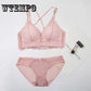 Hollow Sexy Bra Ultrathin Underwear Set Women Transparent Bra Sets Lace Embroidery Lingeri