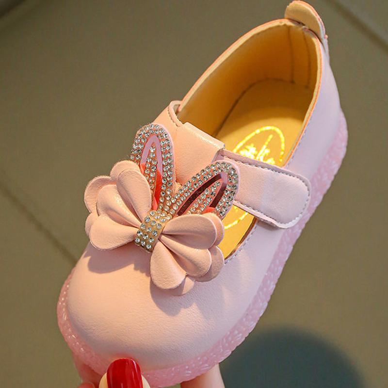 Summer Autumn Children Shoes Girls Sandals Sequins Bow Princess Leather Shoes Girls Casual Shoes Dance Shoes