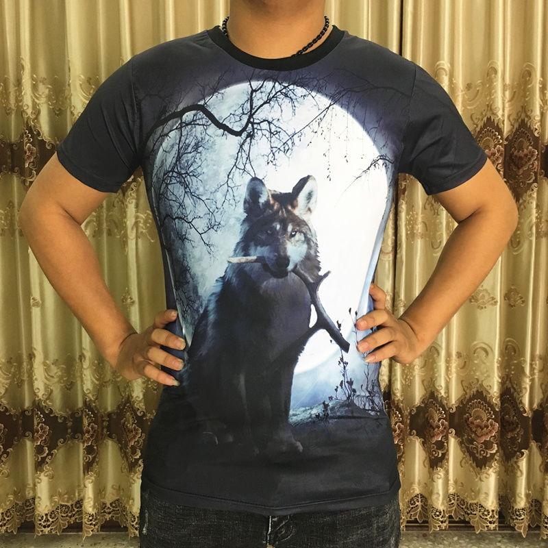 Men's personality short-sleeved T-shirt large size men's clothes summer 3D digital printing T-shirt