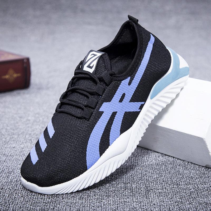 Korean Style Knitted Mesh Man's Sneakers Mesh Fly Woven Student Running Shoes Fashion Casual Sports Shoes