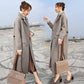 2019 Women Plus Size Autumn Winter Cassic Simple Wool Long Coat Female Robe Outerwear Manteau Femme