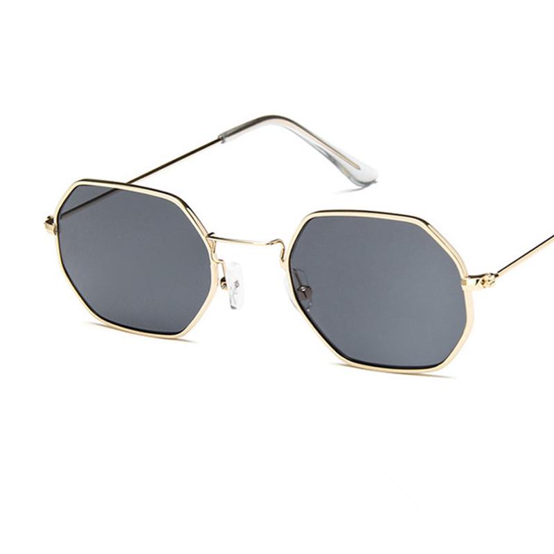 Fashion Sunglasses Women Brand Designer Small Frame Polygon Clear Lens Sunglasses Men Vintage Sun Gl