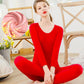 Thermal Underwear Women's Thickening Plus Velvet Suit Tight-fitting Autumn Clothes Long Trousers Base Body Cotton Sweater Winter