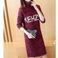 Autumn and Winter Korean Letter Sweater Skirt Thick Bottoming Shirt Mid-length Turtleneck Loose Pullover Sweater Women