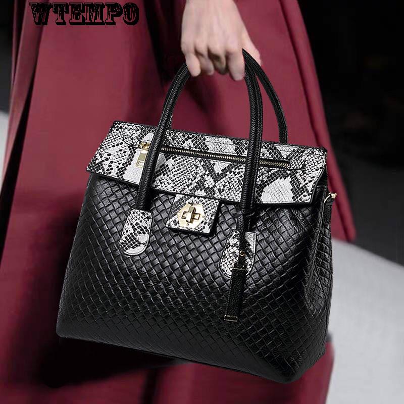 Simple Ladies Bag Casual Messenger Bag Leather Handbag Fashion Temperament Handbag