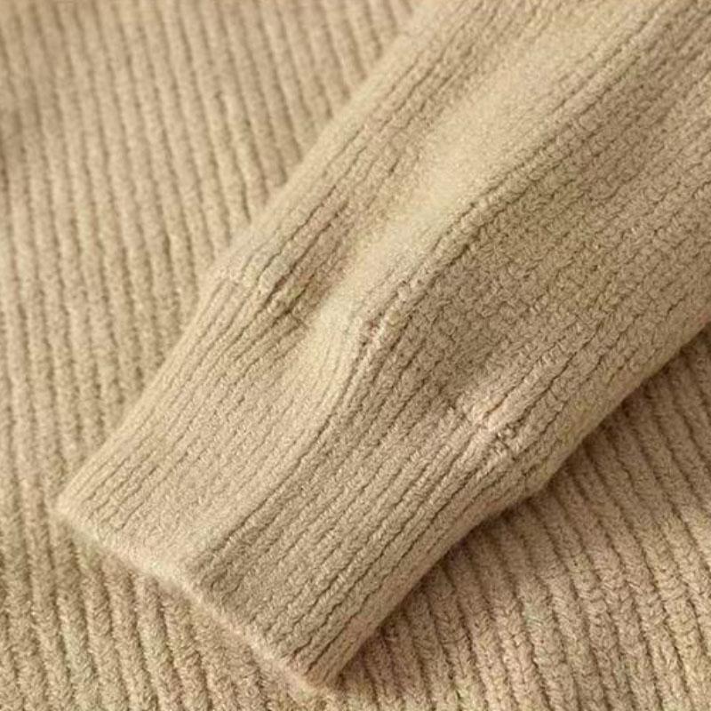 Autumn and Winter Men's Sweaters Round Neck Warm Knit Sweater Men's Half Turtleneck Sweater