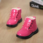 Children's Martin Boots Baby Winter Autumn Thick Plush Boots British Style Children Solid Color Casual Short Snow Boots