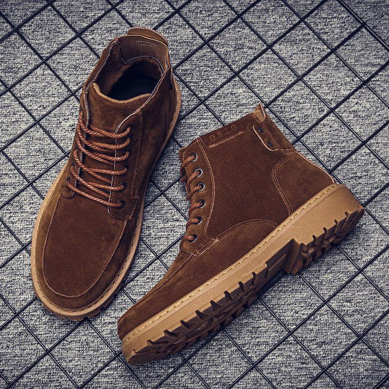Martin Boots Men 2019 British Style Men High Top Shoes Fashion Motorcycle Short Boots Men's Shoes