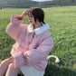 Winter Women's Down Jacket Korean Fashion Bow-knot Stand-up Collar Cotton-padded Jacket Warmth Short Cotton Jacket