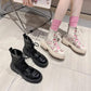 Net Red British Style Hollowed Out Increased Martin Boots Women's Summer Thin Short Boots Trendy All-match Breathable Sandals