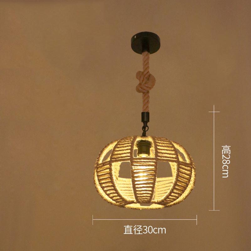 Hemp Rope Chandelier American Pastoral Retro Restaurant Clothing Store Decorative Chandeliers