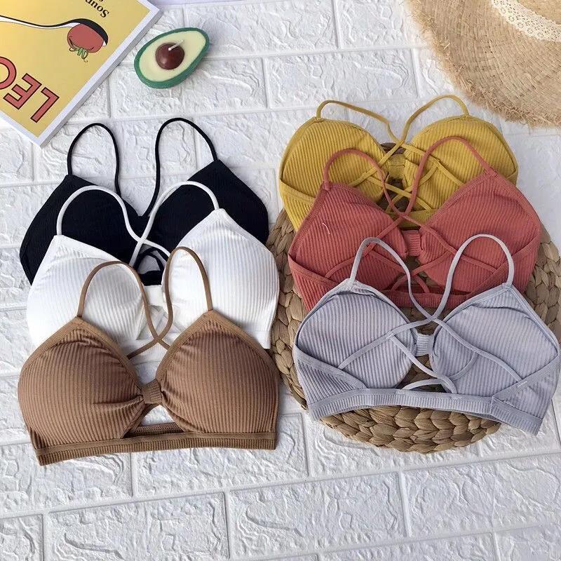 Over The Chest All Inclusive Bottoming Sexy Beautiful Back Wrapped Chest Non Steel Ring Anti Slip Sling Cross Style Fashion Hollow Out Bra