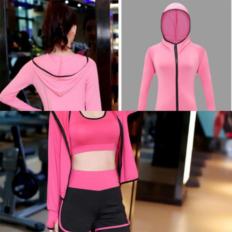 Yoga Jacket Women's Zipper Cardigan Yoga Clothes Sports Fitness Running Jacket Morning Running Quick-drying Long-sleeved Top Loose