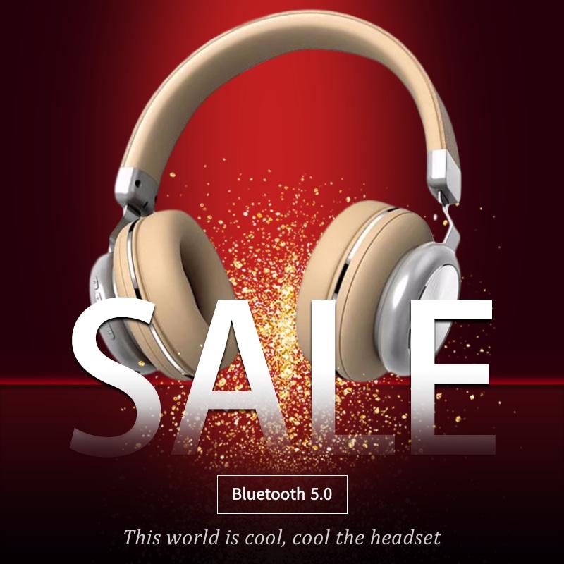 Multifunctional headset Bluetooth headset Headphones Stereo Wireless with Mic FM Radio Earphones