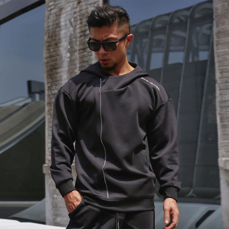 Men's Top Pullover Sports Sweater Young Men's Solid Color Jacket Running Fitness Clothes Trend