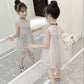 Children's Clothing Girls Summer Clothing Solid Color Sweet Mesh Dress Sleeveless Children's Vest Skirt Girl Princess Dress