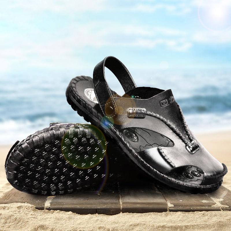 Spring Summer Shoes Leather Shoes Sandals Slippers Men's Beach Shoes Wading Shoes All-match Shoes