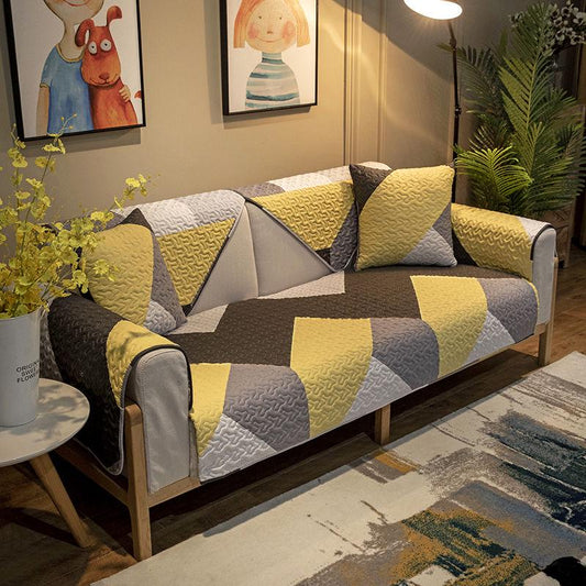 Cotton Sofa Cushion Four Seasons Universal Fabric Non-slip Simple Modern Sofa Cover Living Room