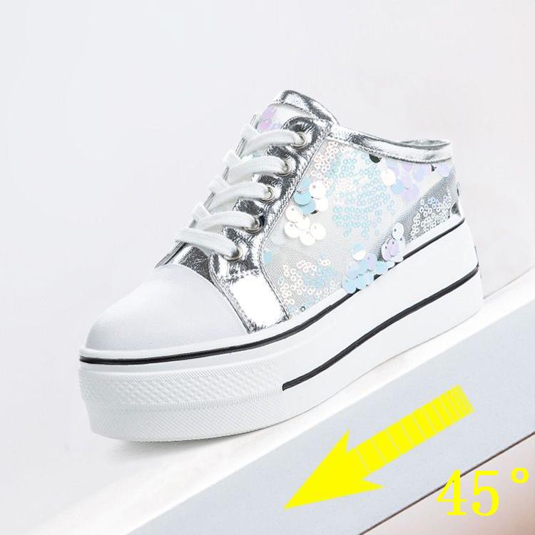 Women's Summer Slippers Fashion Sequins Shoes Ladies Slippers Super High Heels Woman Summer Shoes Slipper