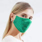 Ladies Cotton Sequin Masks Fall Winter High Quality Masks Warm Anti-smog Masks Solid Cotton Breathable Masks Adult Windproof Holiday Party Masks