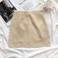 Female Simple High Waist Short Holiday Skirt Slim Elegant Streetwear Solid Color A-line Miniskirt