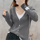 V-neck Bottoming Shirt Coat Slimming Cardigan Ladies Shirt Sweater