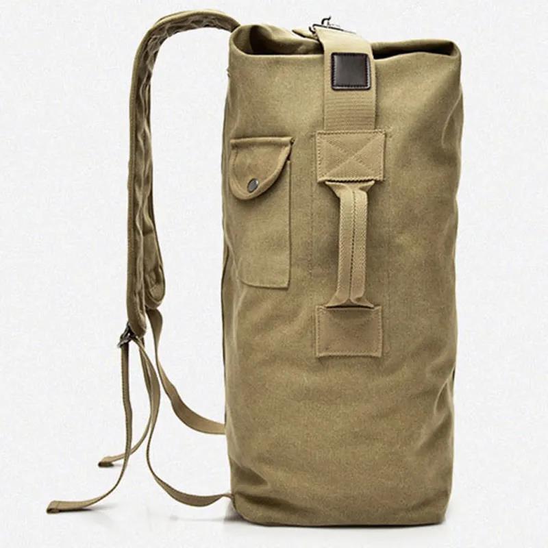 Canvas Travel Backpack Men and Women Backpack Sports Fitness Mountaineering Portable Suitcase Large Capacity Business Travel Luggage Bag