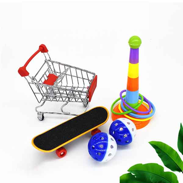 12 Packs Parrot Bird Toy Combination Set Product Ring Skateboard Cart Ball Bite Training Interactive Equipment
