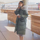 Women's Mid-length Cotton-padded Jacket Winter Fluffy Fur Collar Hooded Loose Down Cotton-padded Jacket Over-the-knee Padded Warm Jacket
