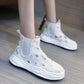 Autumn Korean Women's Martin Boots All-match Platform Dissolving Shoes Student Casual High-top Canvas Shoes