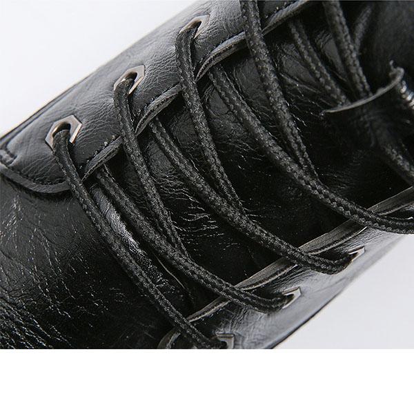 Autumn and Winter Men's High-top Boots Plus Velvet Warm Tooling Boots Outdoor Waterproof Anti-ski Leather Boots Men's Martin Boots