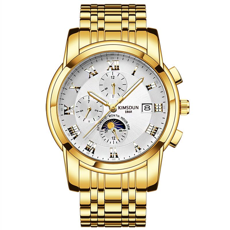 Skeleton Automatic Mechanical Men Watches Stainless Steel Bracelet Sports Luxury Male Clock watch