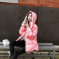 Women's Winter Korean Loose Quilted Coat Warm Stand-collar Down Jacket Women's Glossy Mid-length Down Jacket