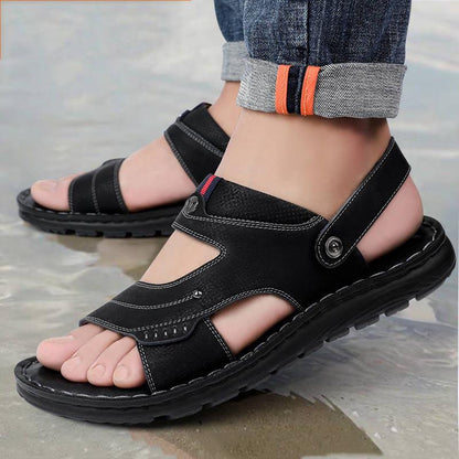 Fashion Men's Sandals Casual Shoes Male Leather Summer Breathable Beach Sandals Sandals for Men