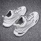 Men Dad Sneakers Platform Leather Mesh Sports Sneakers Lace Up Thick Bottom Trainers Shoes Boys Casual Sneakers Men