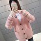 Sweater Cardigan Thickened Mid-length Spring and Autumn Loose Knit Lazy Style Jacket Women