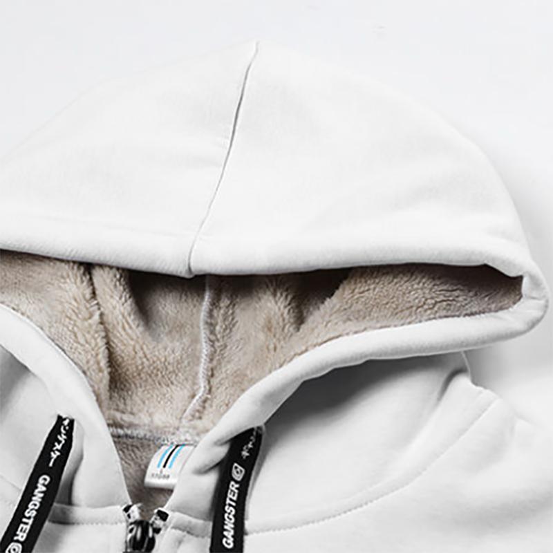 Lamb Wool Sweatshirts Men's Autumn and Winter Korean Style Trend Plus Velvet Thick Lamb Wool Sweater Men