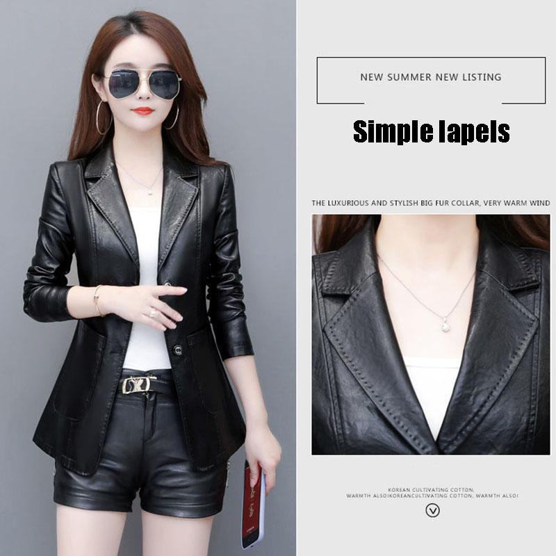 Plus  Size Sheepskin Leather Women Short Slim Leather Jacket Soft Breathable Genuine Leather Jacket Oversized Outwear
