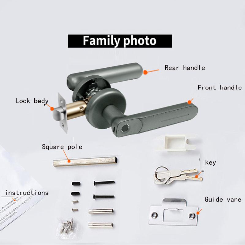 Spherical Intelligent Handle Indoor Wooden Door Fingerprint Lock Home Office Room Bedroom Smart Lock Code Lock