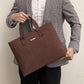 Luxury Fashion Genuine Leather Men Briefcase Leather Laptop Bag Vintage Shoulder Bag Computer Bag
